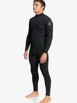 Quiksilver Wetsuits|3/2 Everyday Sessions Back Zip Wetsuit Black