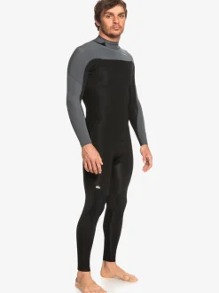 Quiksilver Wetsuits|3/2 Everyday Sessions Back-Zip Wetsuit Black/Gun Metal