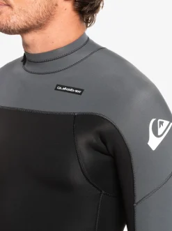Quiksilver Wetsuits|3/2 Everyday Sessions Back-Zip Wetsuit Black/Gun Metal