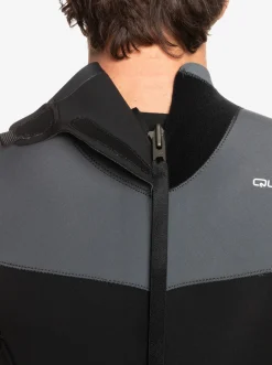 Quiksilver Wetsuits|3/2 Everyday Sessions Back-Zip Wetsuit Black/Gun Metal