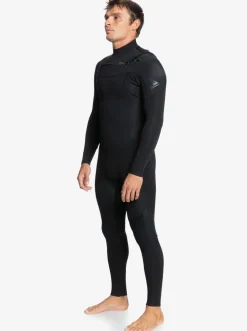 Quiksilver Wetsuits|4/3 Everyday Sessions Chest Zip Wetsuit Black