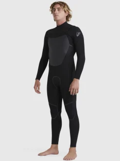 Quiksilver Wetsuits|3/2 Marathon Sessions Chest-Zip Wetsuit Black