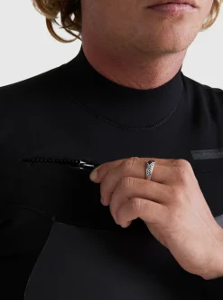 Quiksilver Wetsuits|3/2 Marathon Sessions Chest-Zip Wetsuit Black