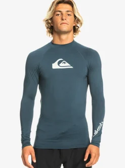 Quiksilver Rashguards|All Time Long Sleeve Upf 50 Rashguard Navy Blazer Heather
