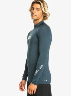 Quiksilver Rashguards|All Time Long Sleeve Upf 50 Rashguard Navy Blazer Heather