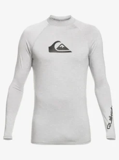 Quiksilver Rashguards|All Time Long Sleeve Upf 50 Rashguard Sleet Heather