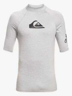 Quiksilver Rashguards|All Time Short Sleeve Upf 50 Rashguard Sleet Heather