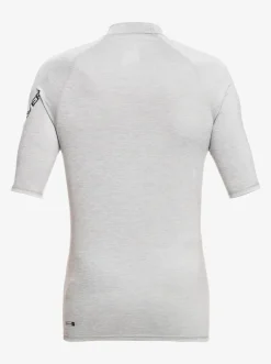 Quiksilver Rashguards|All Time Short Sleeve Upf 50 Rashguard Sleet Heather