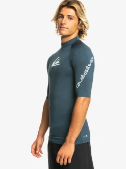 Quiksilver Rashguards|All Time Short Sleeve Upf 50 Rashguard Navy Blazer Heather