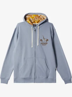 Quiksilver Sweatshirts & Hoodies|Andy Y Andy Zip-Up Hoodie Blue Shadow
