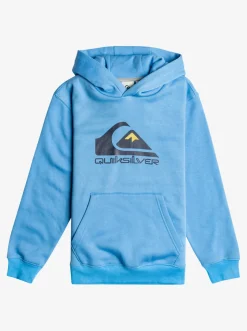 Quiksilver Jackets|Boy'S 8-16 Big Logo Fleece Top Azure Blue