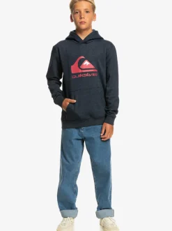 Quiksilver Jackets|Boy'S 8-16 Big Logo Fleece Top Navy Blazer Heather