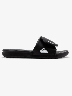 Quiksilver Sandals|Boy'S 8-16 Bright Coast Adjustable Slides Black/White/Black
