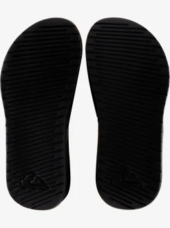 Quiksilver Sandals|Boy'S 8-16 Bright Coast Adjustable Slides Black/White/Black