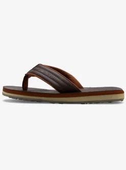 Quiksilver Sandals|Boy'S 8-16 Carver Nubuck Sandals Demitasse - Solid