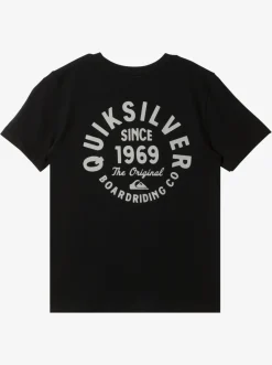 Quiksilver Tees|Boy'S 8-16 Circled Script T-Shirt Black