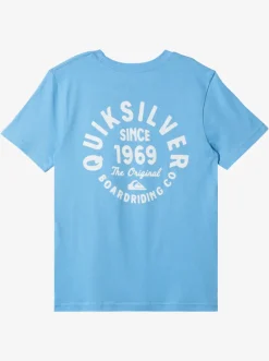 Quiksilver Tees|Boy'S 8-16 Circled Script T-Shirt Azure Blue
