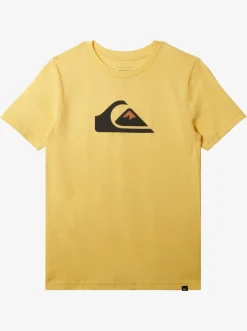 Quiksilver Tees|Boy'S 8-16 Comp Logo T-Shirt Banana Cream