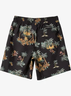 Quiksilver Boardshorts|Boy'S 8-16 Everyday Mix Vl 15Nb Elastic Waist Shorts Black Palm Spritz
