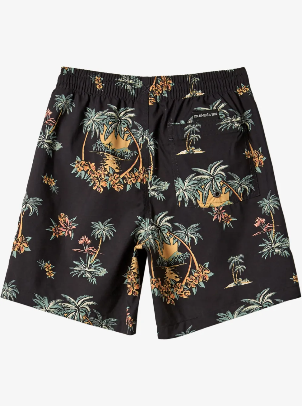 Quiksilver Boardshorts|Boy'S 8-16 Everyday Mix Vl 15Nb Elastic Waist Shorts Black Palm Spritz