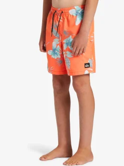 Quiksilver Boardshorts|Boy'S 8-16 Everyday Mix Vl 15Nb Elastic Waist Shorts Fiery Coral