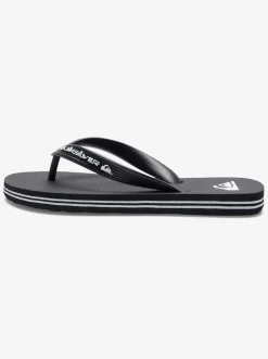Quiksilver Sandals|Boy'S 8-16 Molokai Core Flip-Flops Black 1