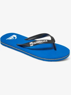 Quiksilver Sandals|Boy'S 8-16 Molokai Flip-Flops Black/Blue/Black