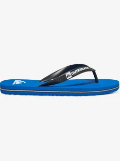 Quiksilver Sandals|Boy'S 8-16 Molokai Flip-Flops Black/Blue/Black