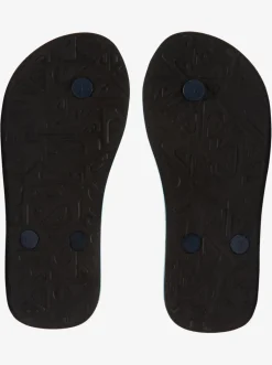 Quiksilver Sandals|Boy'S 8-16 Molokai Flip-Flops Black/Green/Blue