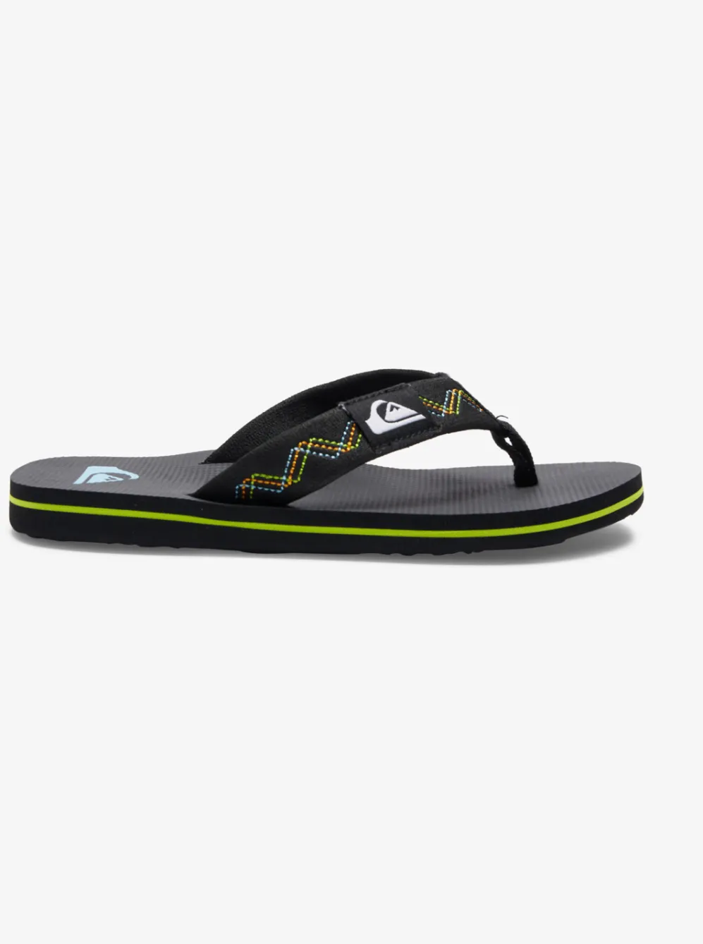 Quiksilver Sandals|Boy'S 8-16 Molokai Stitchy Sandals Black/Black/Green