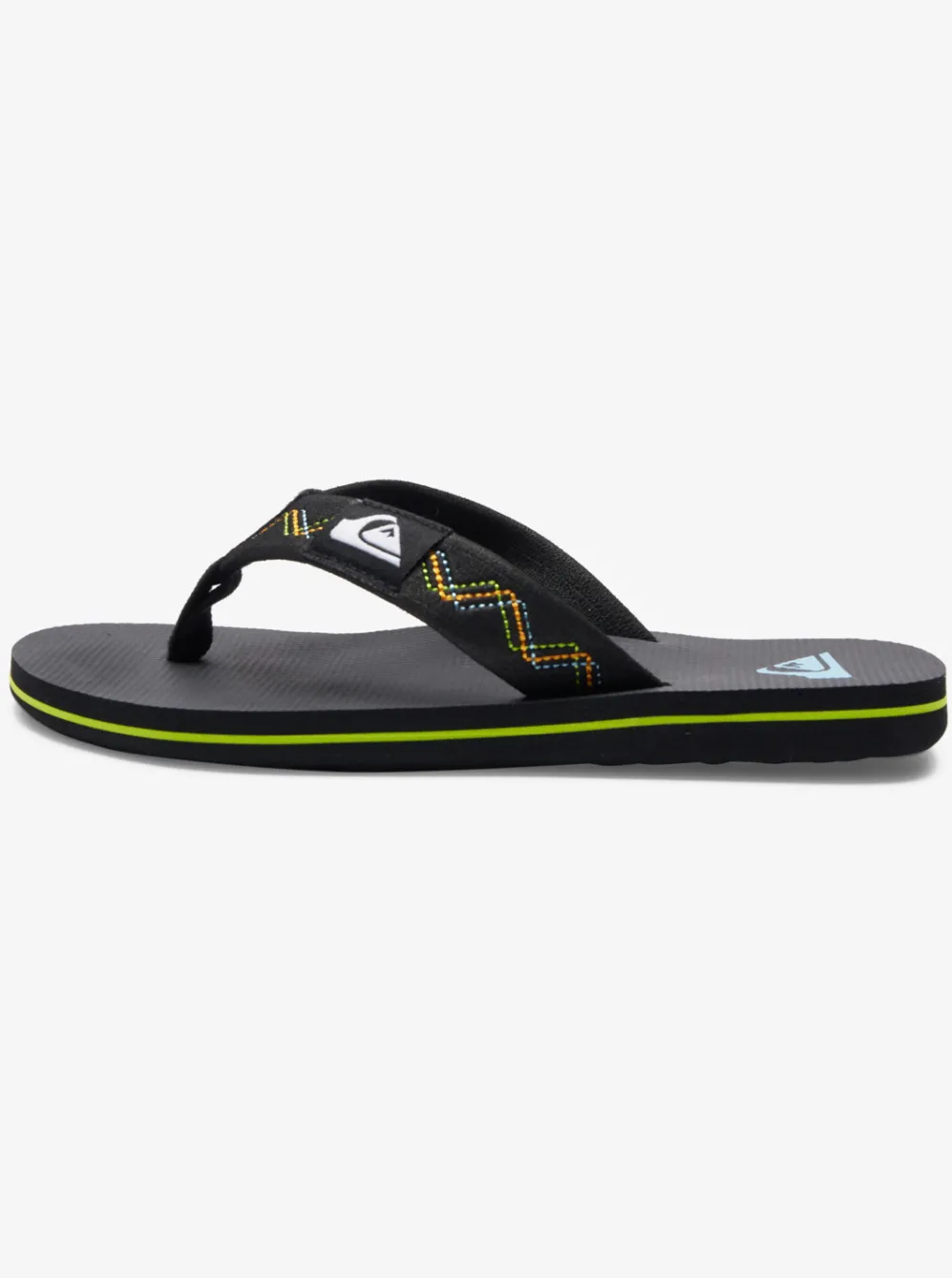 Quiksilver Sandals|Boy'S 8-16 Molokai Stitchy Sandals Black/Black/Green