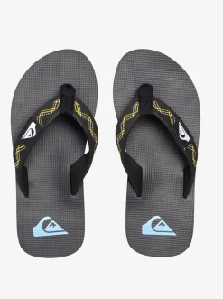 Quiksilver Sandals|Boy'S 8-16 Molokai Stitchy Sandals Black/Black/Green