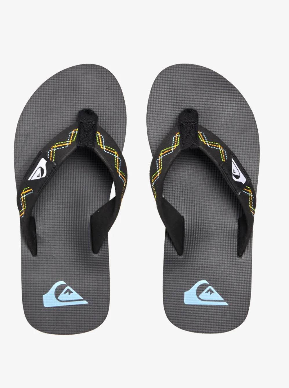 Quiksilver Sandals|Boy'S 8-16 Molokai Stitchy Sandals Black/Black/Green