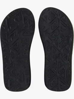 Quiksilver Sandals|Boy'S 8-16 Molokai Stitchy Sandals Black/Black/Green