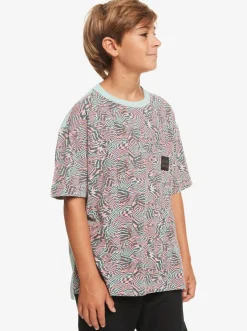 Quiksilver Tees|Boy'S 8-16 Radical All-Over T-Shirt Purple Rose Radical Times 233