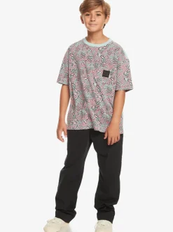 Quiksilver Tees|Boy'S 8-16 Radical All-Over T-Shirt Purple Rose Radical Times 233
