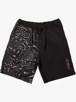 Quiksilver Shorts|Boy'S 8-16 Radical Times Elastic Waist Shorts Black
