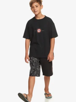 Quiksilver Shorts|Boy'S 8-16 Radical Times Elastic Waist Shorts Black