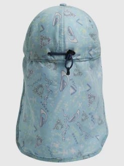Quiksilver Hats|Boy'S 8-16 Ray Master Neck Protection Cap Pastel Turquoise Next Gen 233