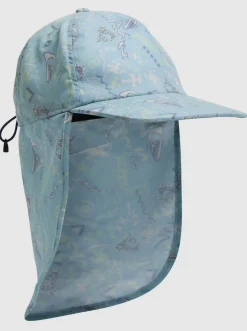 Quiksilver Hats|Boy'S 8-16 Ray Master Neck Protection Cap Pastel Turquoise Next Gen 233