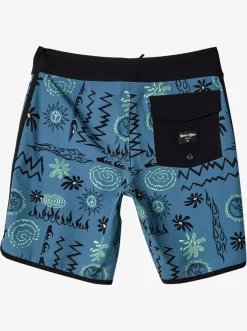 Quiksilver Shorts|Boy'S 8-16 Surfsilk Radical Scallop 16 Boardshorts Aegean Blue
