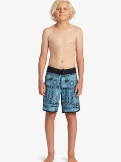 Quiksilver Shorts|Boy'S 8-16 Surfsilk Radical Scallop 16 Boardshorts Aegean Blue