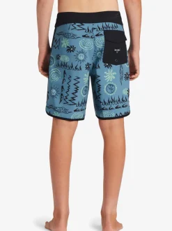 Quiksilver Shorts|Boy'S 8-16 Surfsilk Radical Scallop 16 Boardshorts Aegean Blue