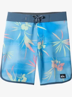 Quiksilver Shorts|Boy'S 8-16 Surfsilk Scallop 17" Boardshorts Azure Blue