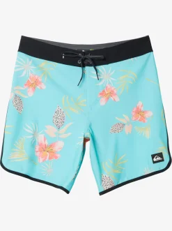 Quiksilver Shorts|Boy'S 8-16 Surfsilk Scallop 17" Boardshorts Blue Radiance