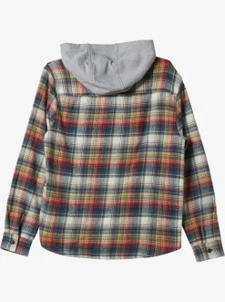 Quiksilver Shirts & Polos|Briggs Hooded Flannel Long Sleeve Top Mineral Red Briggs Flannel