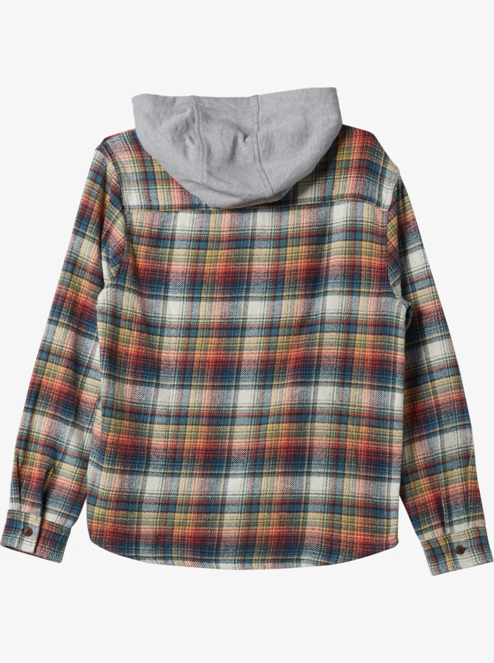 Quiksilver Shirts & Polos|Briggs Hooded Flannel Long Sleeve Top Mineral Red Briggs Flannel