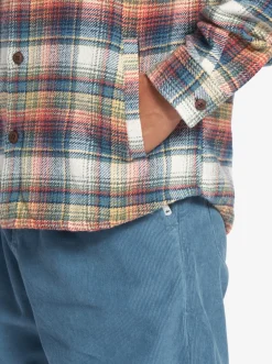 Quiksilver Shirts & Polos|Briggs Hooded Flannel Long Sleeve Top Mineral Red Briggs Flannel