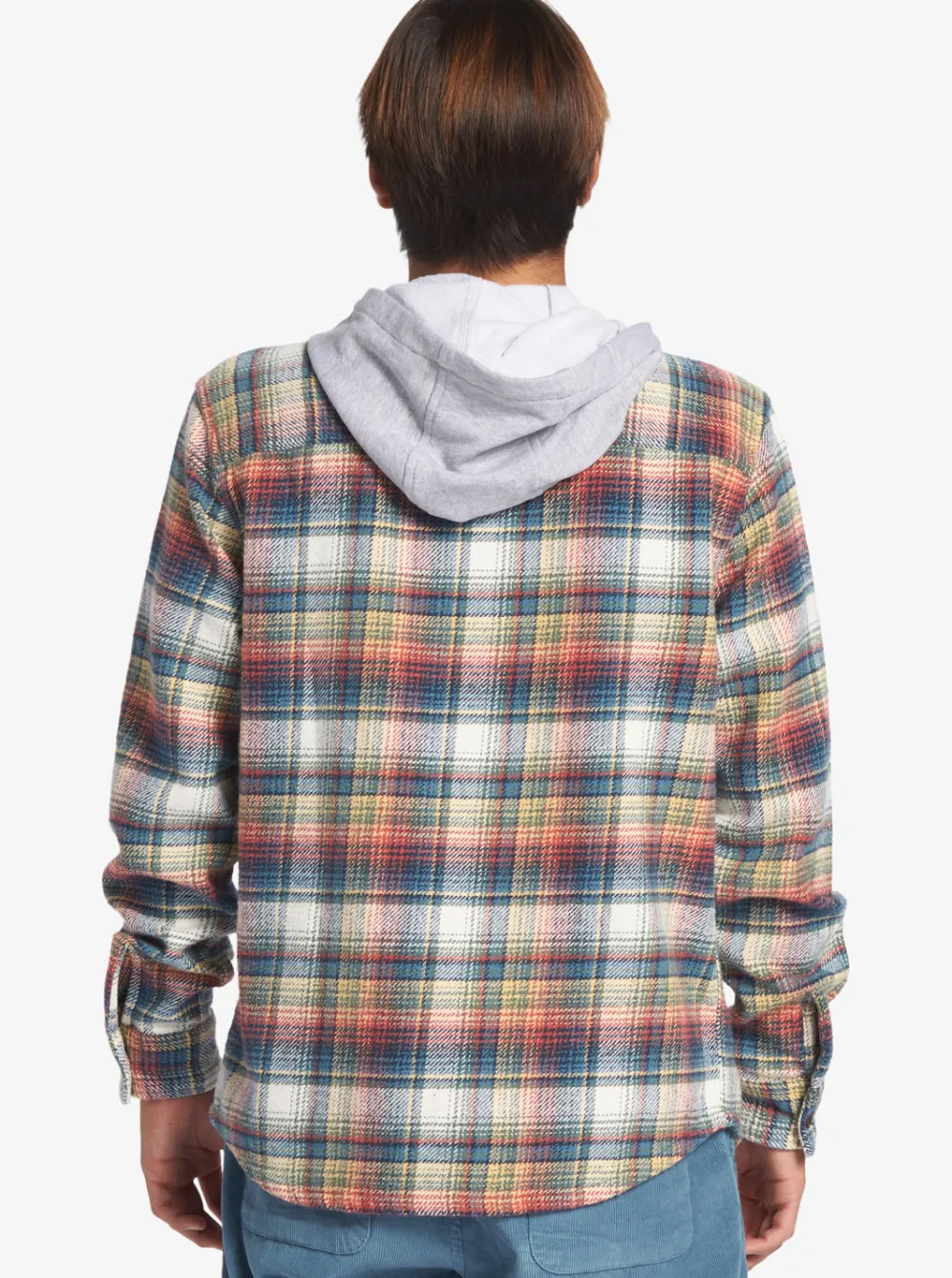Quiksilver Shirts & Polos|Briggs Hooded Flannel Long Sleeve Top Mineral Red Briggs Flannel