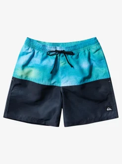 Quiksilver Elastic Waist|Butt Logo 17" Volleys River Blue